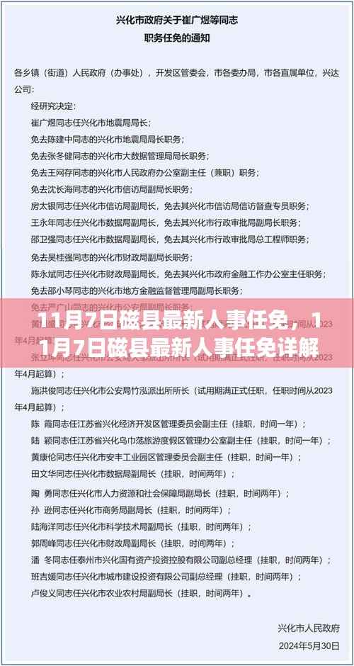磁县最新人事任免详解,跟进与参与指南