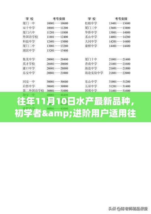 最新水产品种探索，从初学者到进阶用户的指南，历年11月与年初品种知识全解析