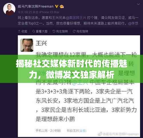揭秘社交媒体新时代的传播魅力,微博发文独家解析