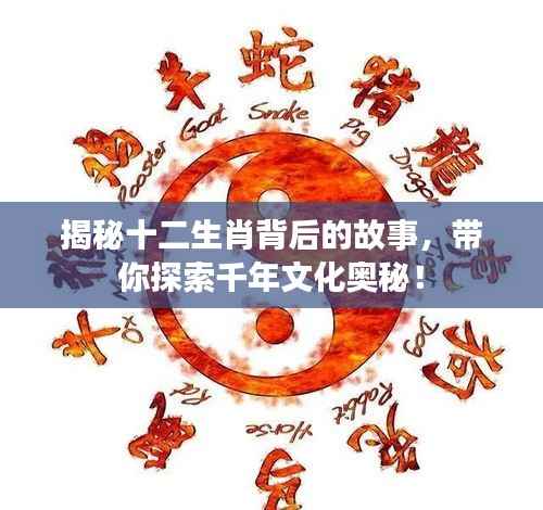揭秘十二生肖背后的故事,带你探索千年文化奥秘!